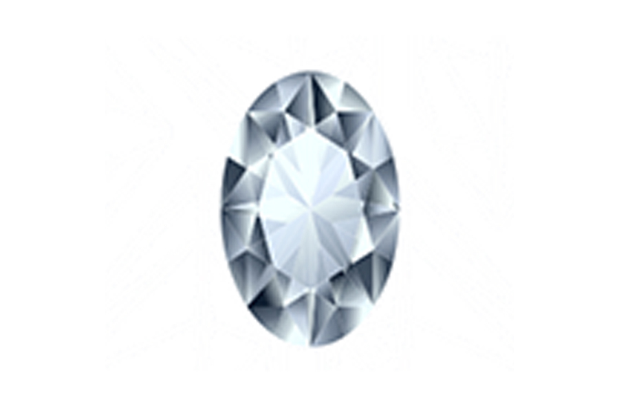 Oval cut diamond
