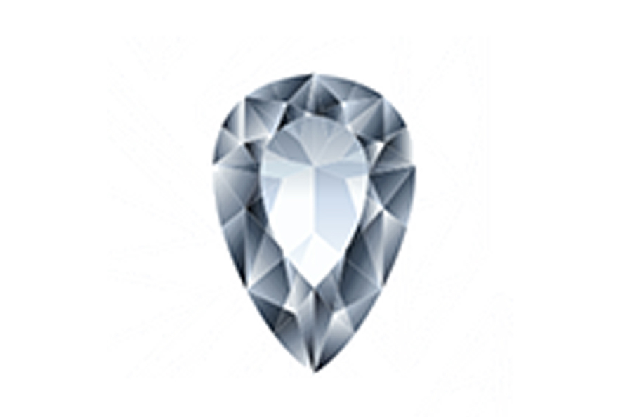 Pear cut diamond